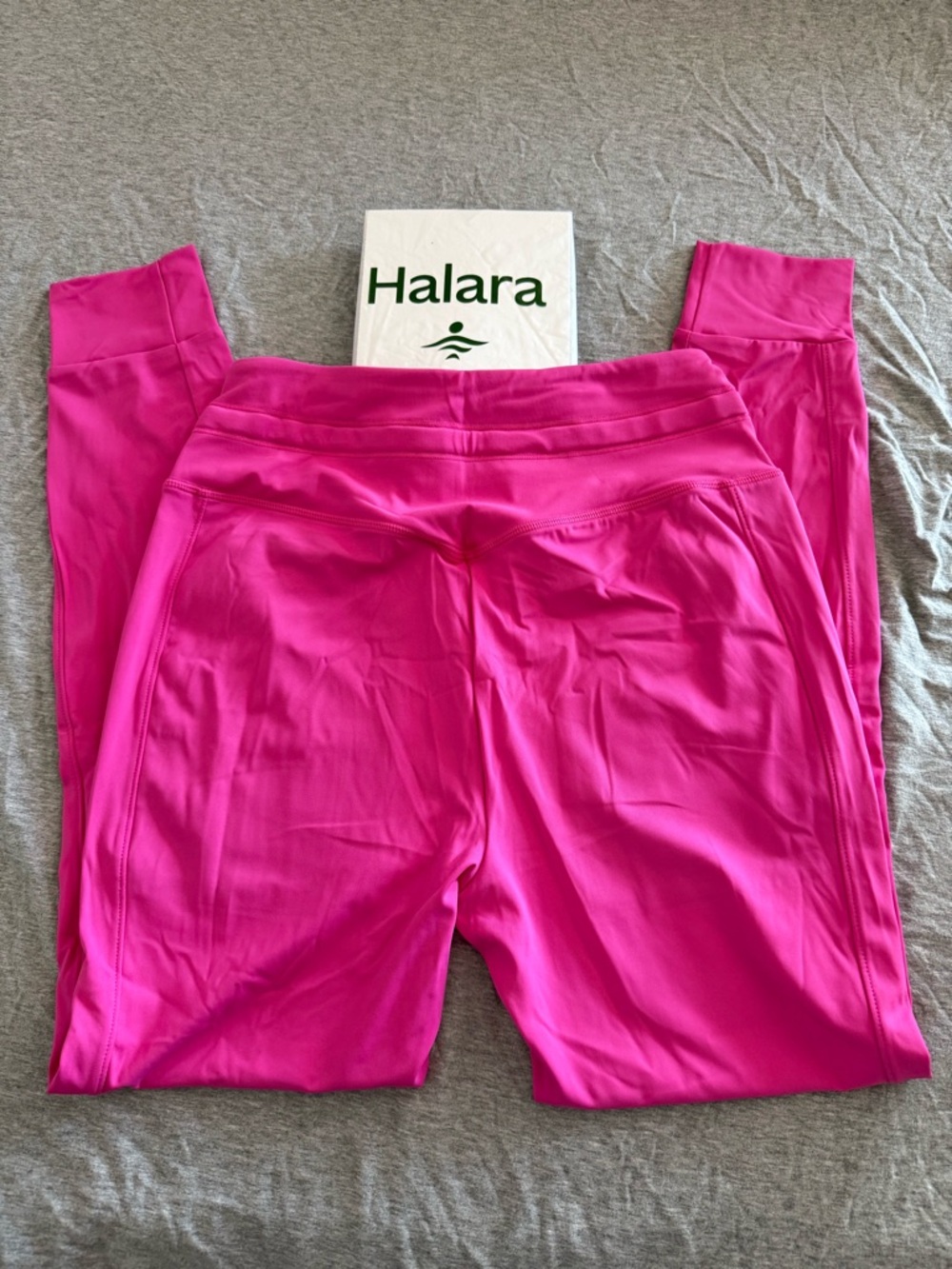 HALARA Bright Pink Leggings with Drawstring Waist